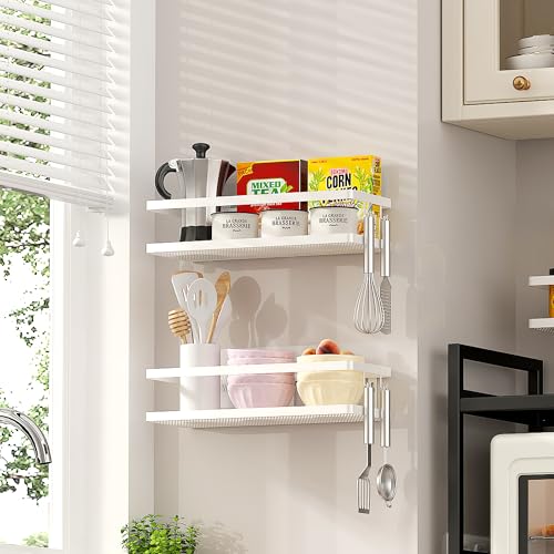 2 Pack Minimalist Shower Caddy Wall Mount (White / Minimalist Open (12.6" Wide))