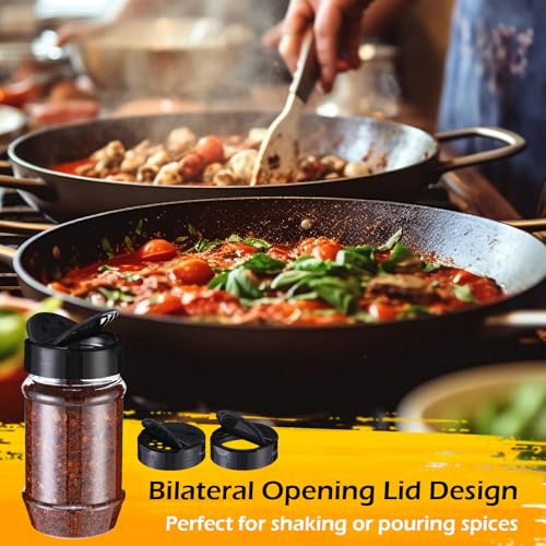 12.2 oz 30 Pack Plastic Spice Jars with Shaker Lids Clear Seasoning Containers Spice Bottles for Kitchen Storing Herbs Seasoning Powders (30 Count)