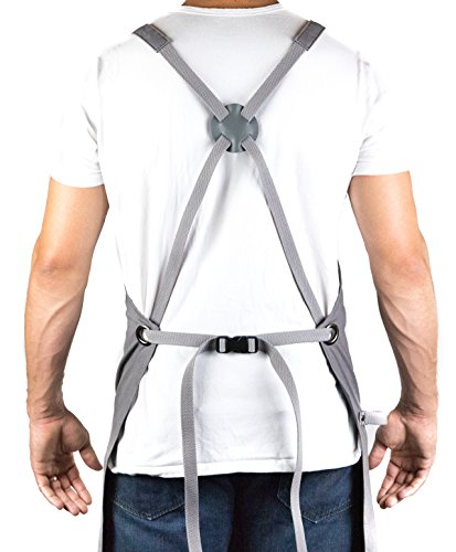 Professional Grade Chef Apron for Men and Women (Grey)