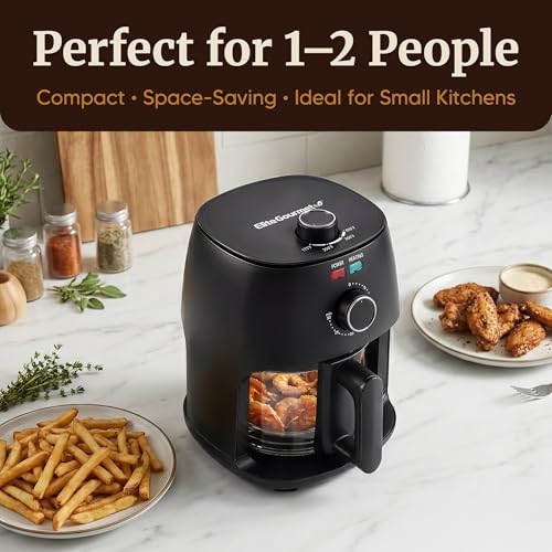 2.4Qt Glass Air Fryer (2.4 Quart)