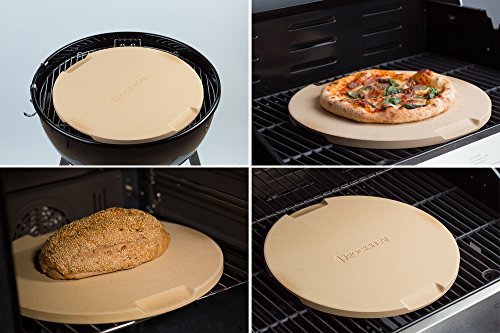 Pizza Stone 15" Round Pizza Stone for Oven Grill BBQ