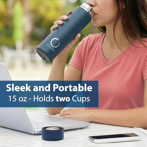 Insulated Tea Infuser Bottle (Blue)
