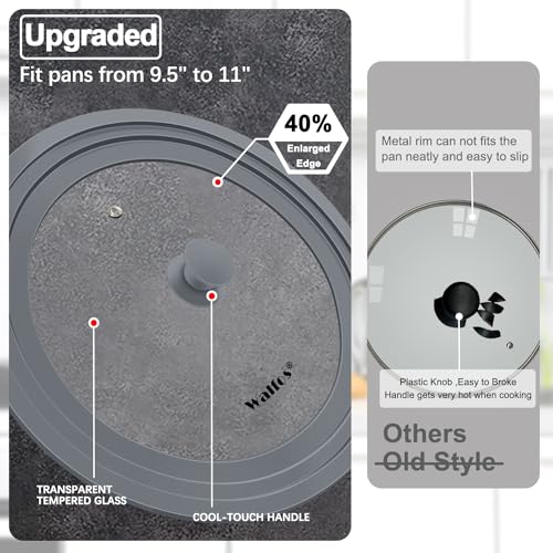 Universal Lid for Pots (9.5 + 10 + 11 inch / Gray)