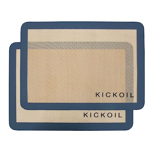 Silicone Baking Mat 2 Pack ((16.5" x 11.6") 2 Half Sheet Grey)