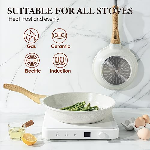 Nonstick Ceramic Frying Pan 12 (12 Inch / White)