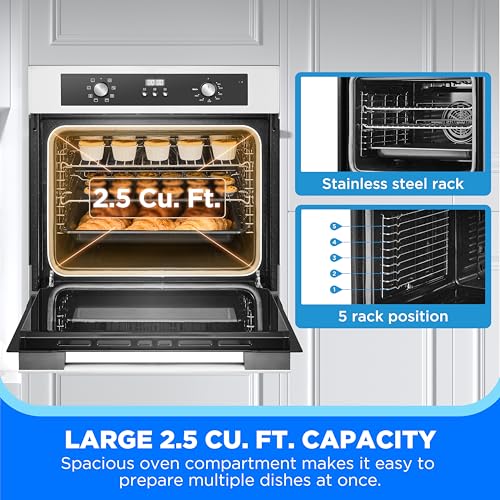 24" Single Electronic Wall Oven (2.5 cu. ft. Wall Oven)