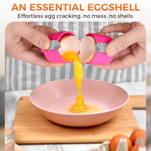 Egg Cracker Tool (Yellow/Pink/Orange - 3 Pack)