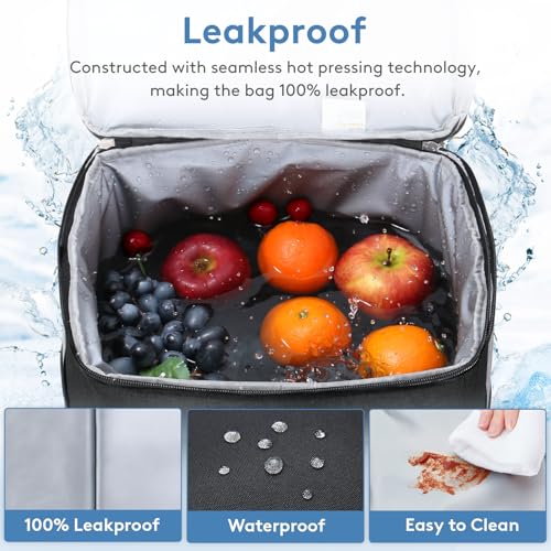 Cooler Bag 30 Cans Collapsible and Insulated Large Lunch Bag Leakproof Soft Cooler Portable for Camping (30 Count)