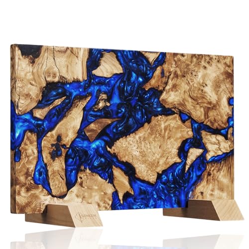 SENKEN "Dark Tsunami" Extra Large Magnetic Knife Block ("Dark Tsunami" Blue Resin Blend)