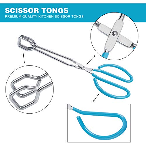 10 Inch Stainless Steel Scissor Tongs (2 Count)