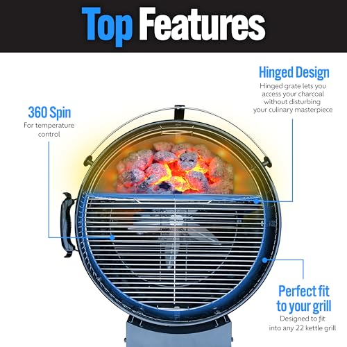 SnS Grills Slow ‘N Sear EasySpin Charcoal Grill Cooking Grate (EasySpin Grill Grate / 24")