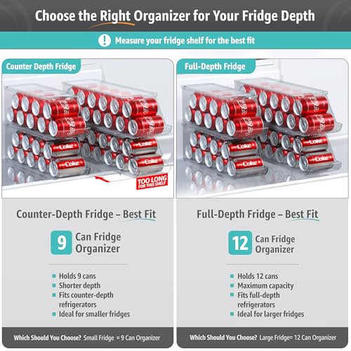 Soda Can Organizer for Fridge & Freezer