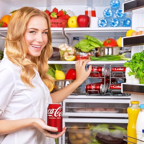 Soda Can Dispenser Rack for Fridge (12 Count)
