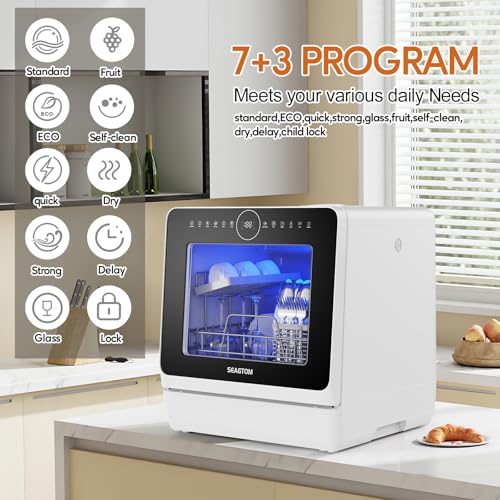 Countertop Dishwasher Water Tank 10 Programs Baby Care Mode Hot Air Drying (new)
