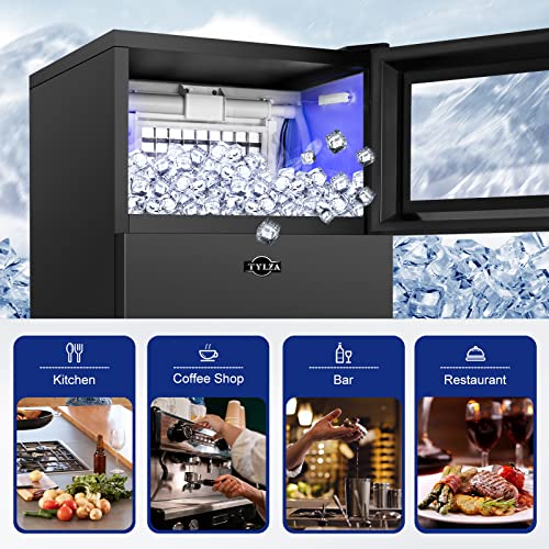 15 Inch Wide Commercial Ice Maker Machine Under Counter Black