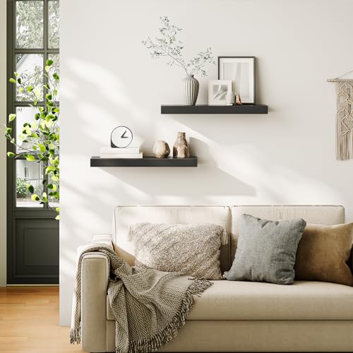 Floating Shelves for Wall (Black / 23.6 Inches)