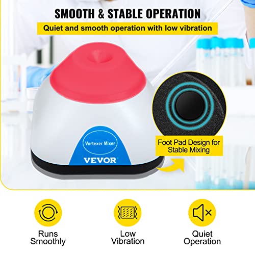 Vortex Mixer 3000RPM Mini Vortex Mixer Shaker (Pink)