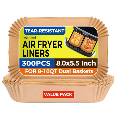 300Pcs Air Fryer Liners Disposable 8"x5.5" for Ninja & bella Slim (8" x 5.5")