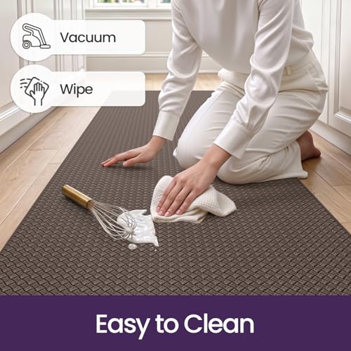 Kitchen Floor Mats Cushioned Anti Fatigue (2-brown / 86"l X 23"w X 0.4"th)