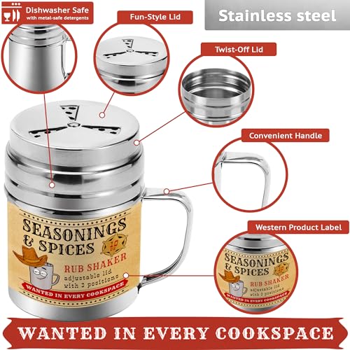 Pack of 6] 10 oz Seasonings Spice Shakers (10 Oz)