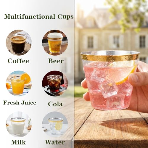 200 Pack Gold Plastic Cups (9-Gold-200)