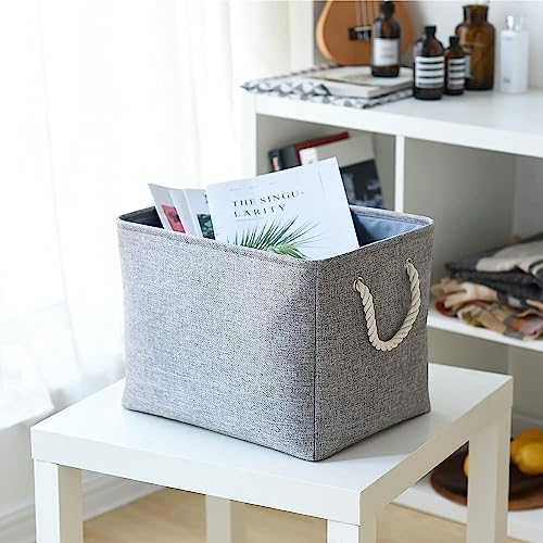 Storage Basket for Organizing (Grey / 3PCS/Large Cube - 16L×12W×12H)