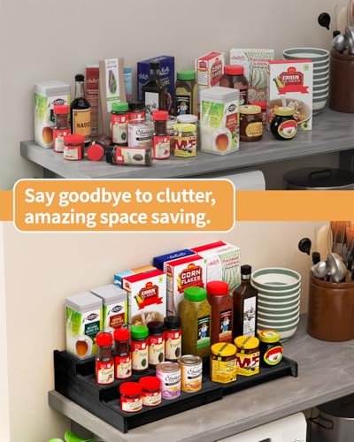 Spice Rack 3 Tier Natural Bamboo (2 Count)