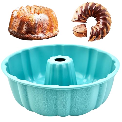 10 Inch Round Silicone Cake Pan (Blue / 1 Pack)