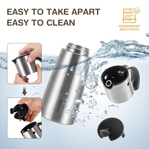 Stainless Steel Olive Oil and Vinegar Dispenser (sliver 12.8 oz)