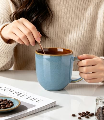 Ceramic Coffee Mugs Set of 6 (Ocean Blue / set of 6)