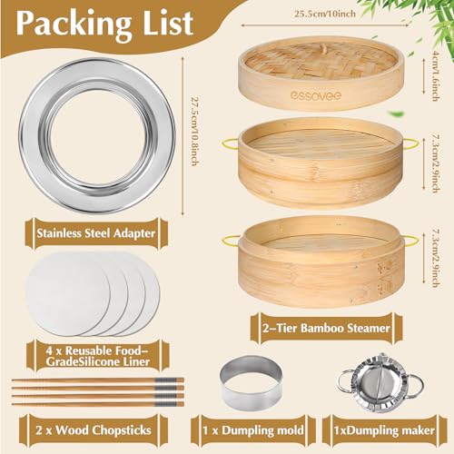 Bamboo Steamer 2 Tier 10