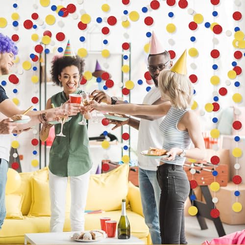 5 Pieces Dot Garland Banner Hanging (Red,blue,yellow)