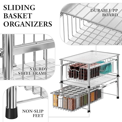 Stackable Basket Drawer (1-tier / Chrome)