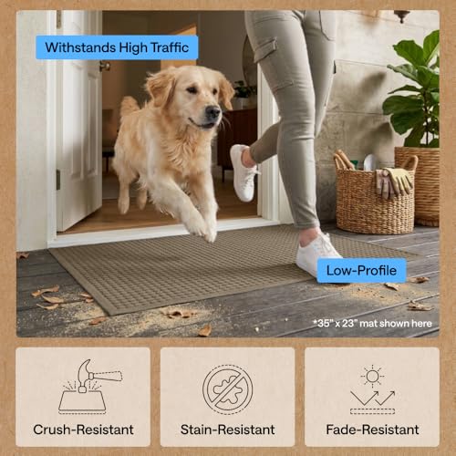 HydroABSORB Door Mat for Indoor Outdoor Use (Beige / 47" X 35")