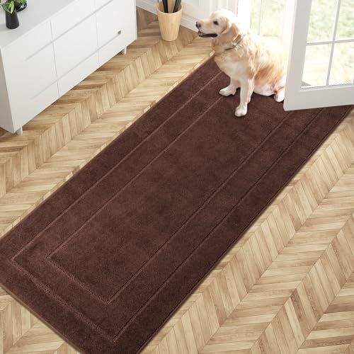 Hallway Runner Rug (Brown / 32" X 70" (Runner))