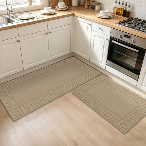 Kitchen Rugs Non Slip Washable 2PCS