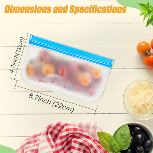 10 Pack Reusable Silicone Food Storage Bags (10 Count)
