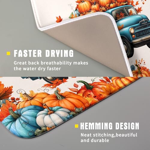 Truck Absorbent Dish Drying Mat (Fall Truck 605 / 18" x 16")