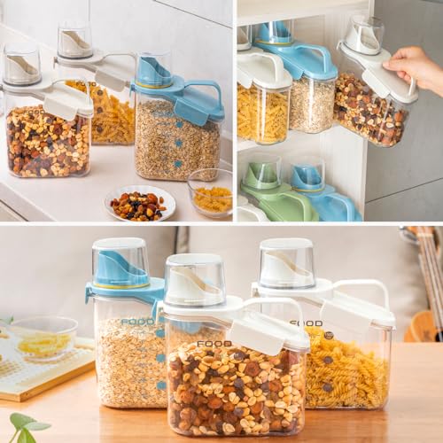 3 Pieces Cereal Containers Storage (S:3pcs(blue+white+green))