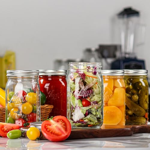 Wide Mouth Mason Jars 32 oz (32 oz-12Pack-Mason)