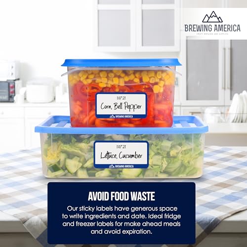 Dissolvable Food Labels for Food Containers (Old Glory Blue)