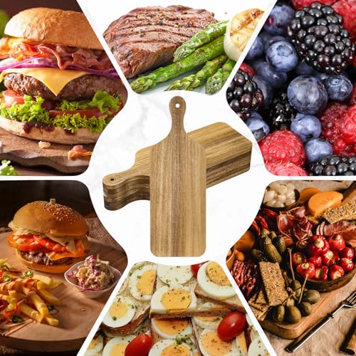 6 Pcs Wood Cutting Boards Bulk 17 Inch with Handle (17 x 6 inches)