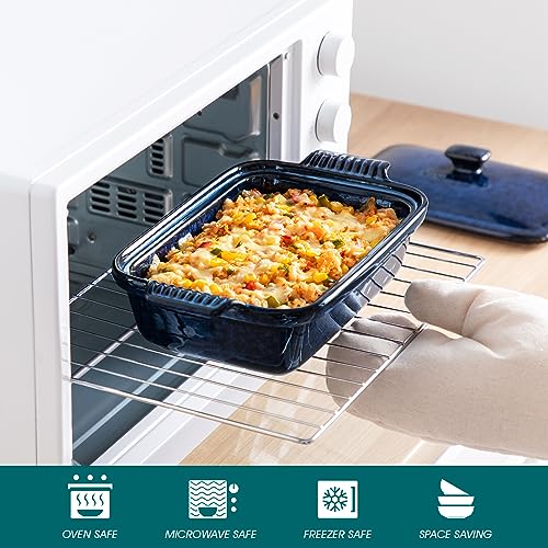 Starry Casserole Dish With Lid (Blue / 1.9 Quart)
