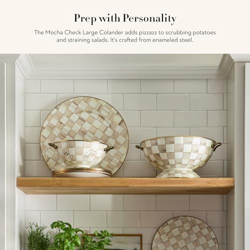 Enamel Colander (Large / Mocha Check)