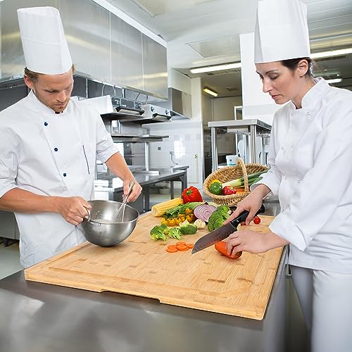 36 x 24 Extra Large Bamboo Cutting Board for Kitchen (Natural / 36"L x 24"W)