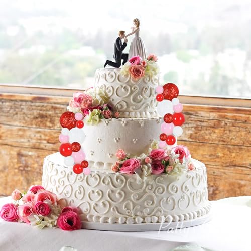 40 Pcs Foam Ball Cake Toppers with Sticks Mini Ball Cake Decorations for Birthdays (40 Count)