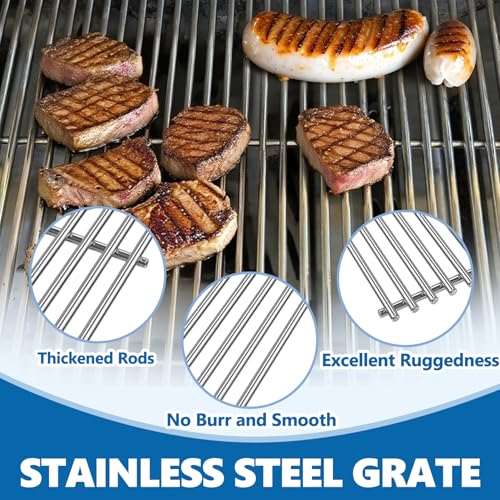 Stainless Steel Grill Grates for Weber Genesis II 600 Series Grill Parts (18.75" x 39.75")