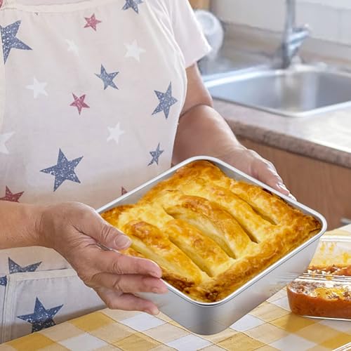 2 Pack 6 x 6 Inch Square Baking Cake Pan (6'' x 6'')
