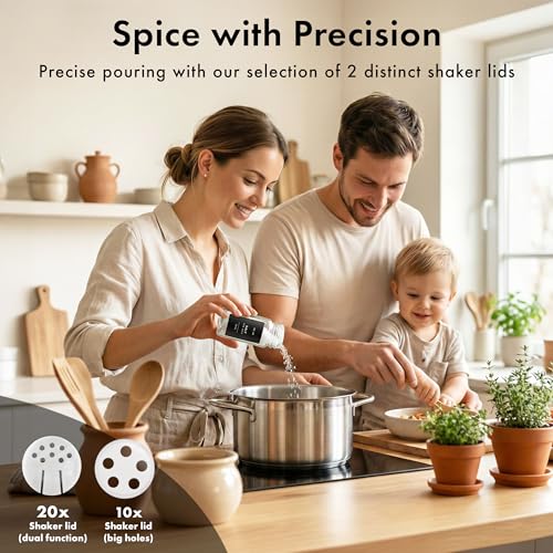 Glass Spice Jars with Label (24 Count)
