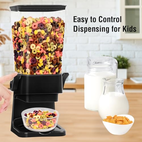 Cereal Dispenser Countertop 2pcs (Black & 2pcs)